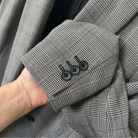Banana Republic Double Breasted Houndstooth Blazer Size 6P - Picture 5 of 11